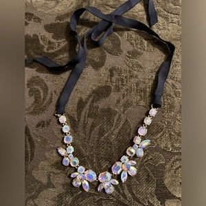 Black Ribbon Statement Necklace